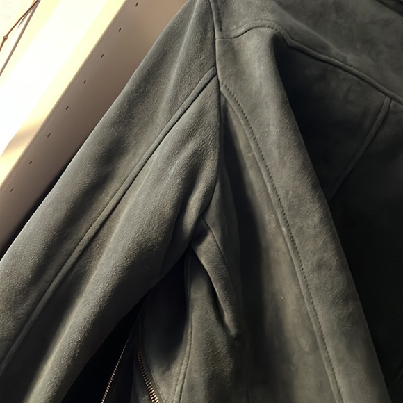 Luckybrand suede leather Moto jacket greyish blue in size Small women - Picture 14 of 15